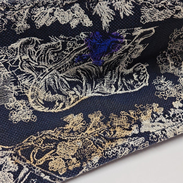 Bolso de mano grande de lona azul