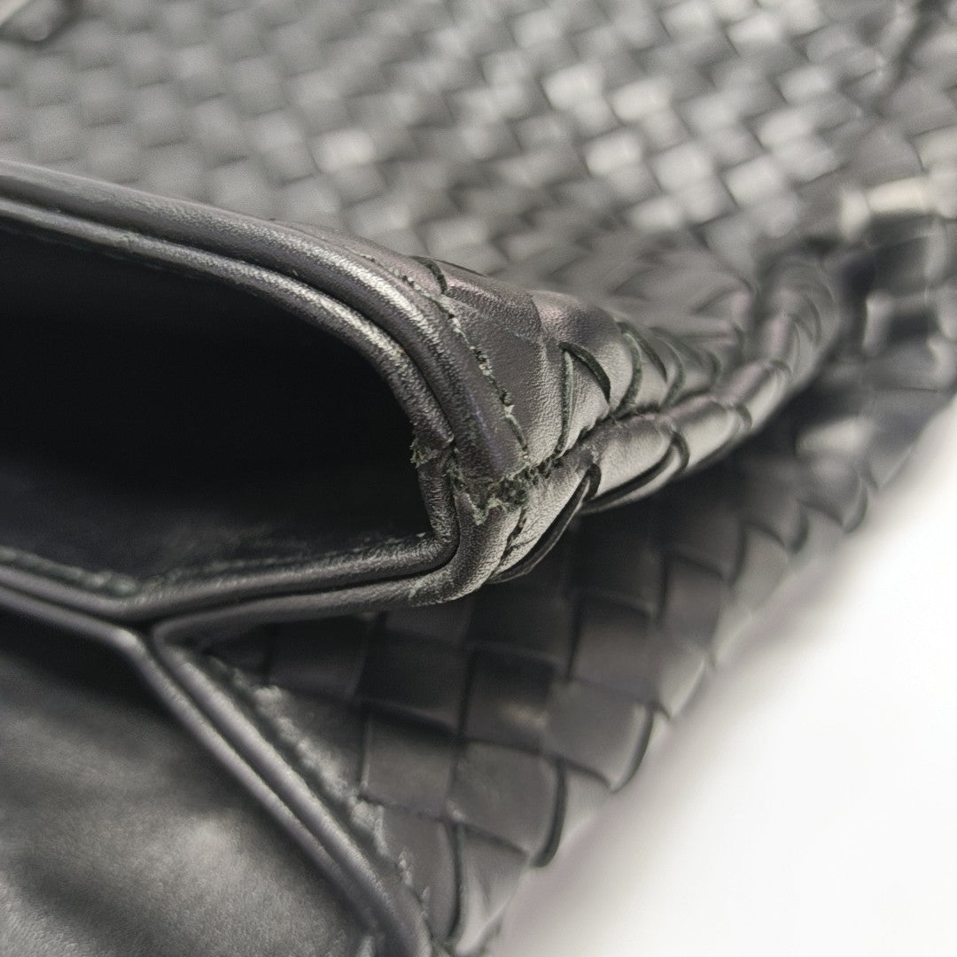 Calfskin Top Handle Bag Black