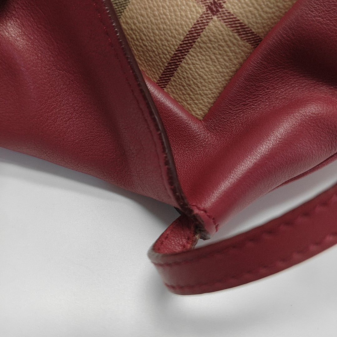 Coated Canvas Shoulder Bag Beige