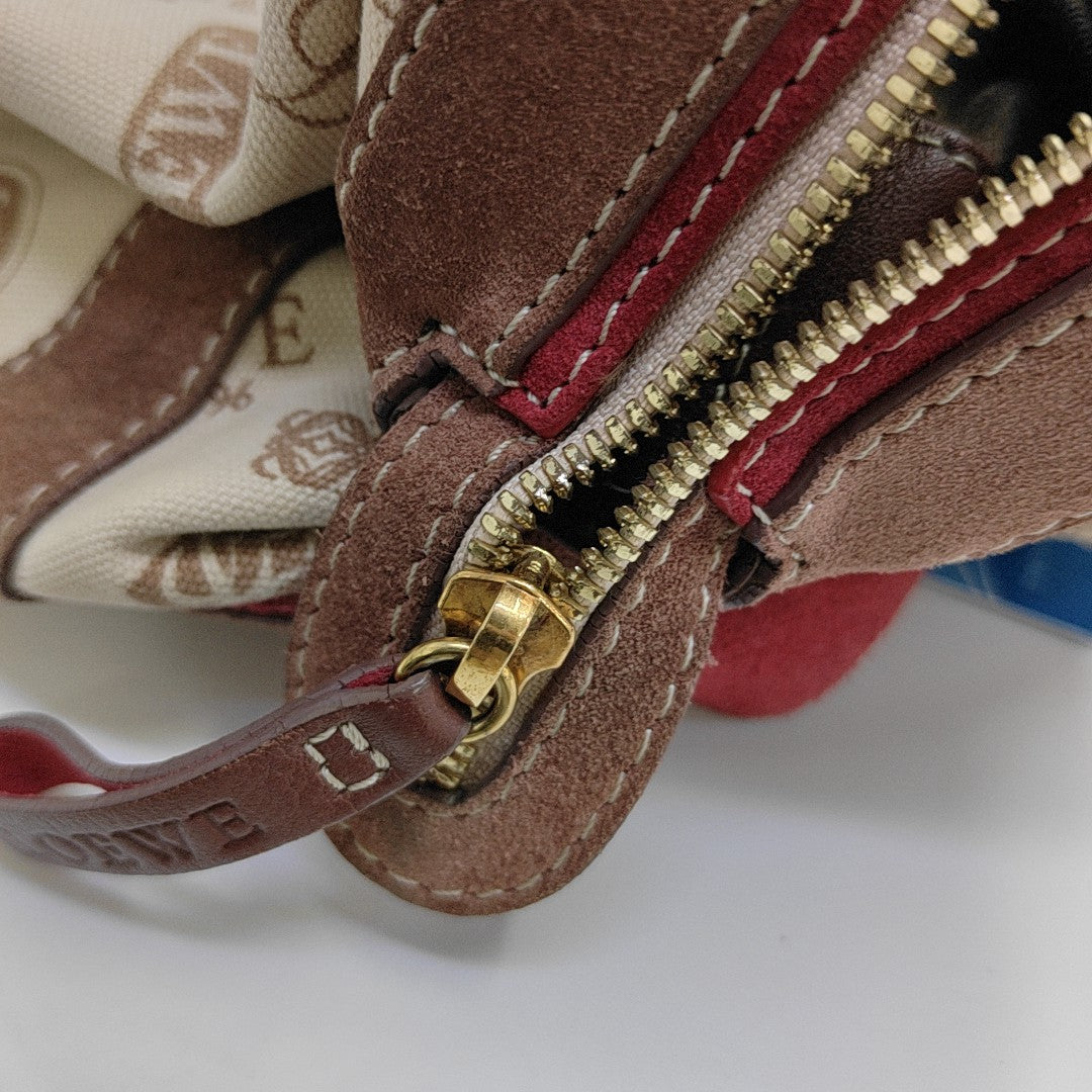 Nylon Top Handle Bag Beige