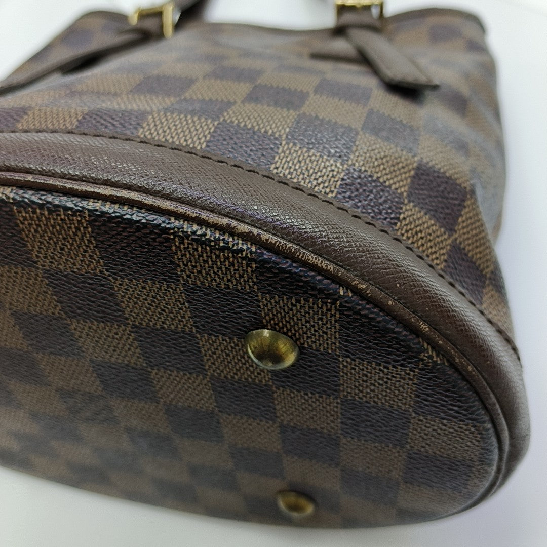 BUCKET PM Damier Ebene Coated Canvas Brown