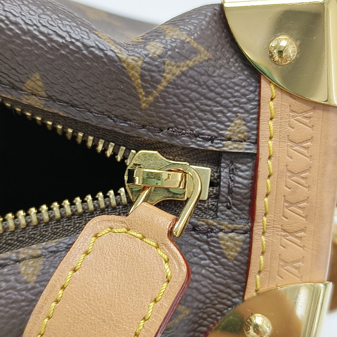 SIDE TRUNK MM Monogram Coated Canvas Brown