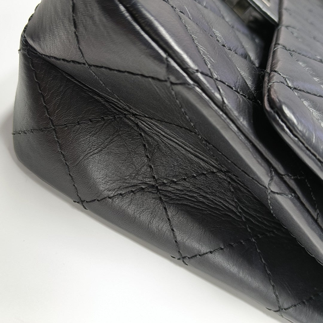 2.55 227 (jumbo) Quilted Vintage Calf Black