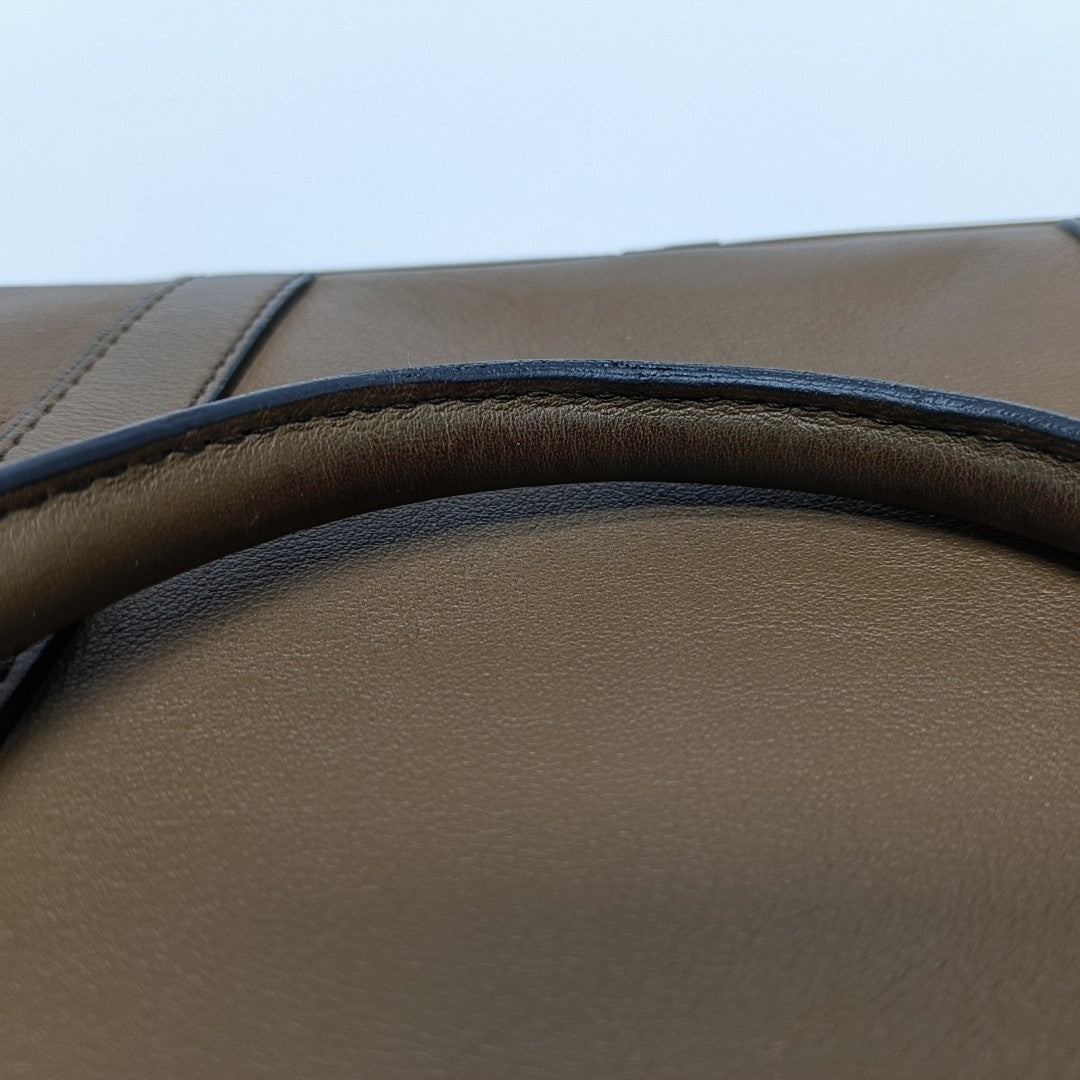 Calfskin Shoulder Bag Brown