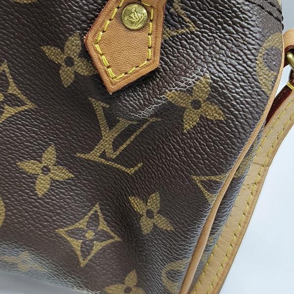 SPEEDY Nano Monogram Coated Canvas Brown