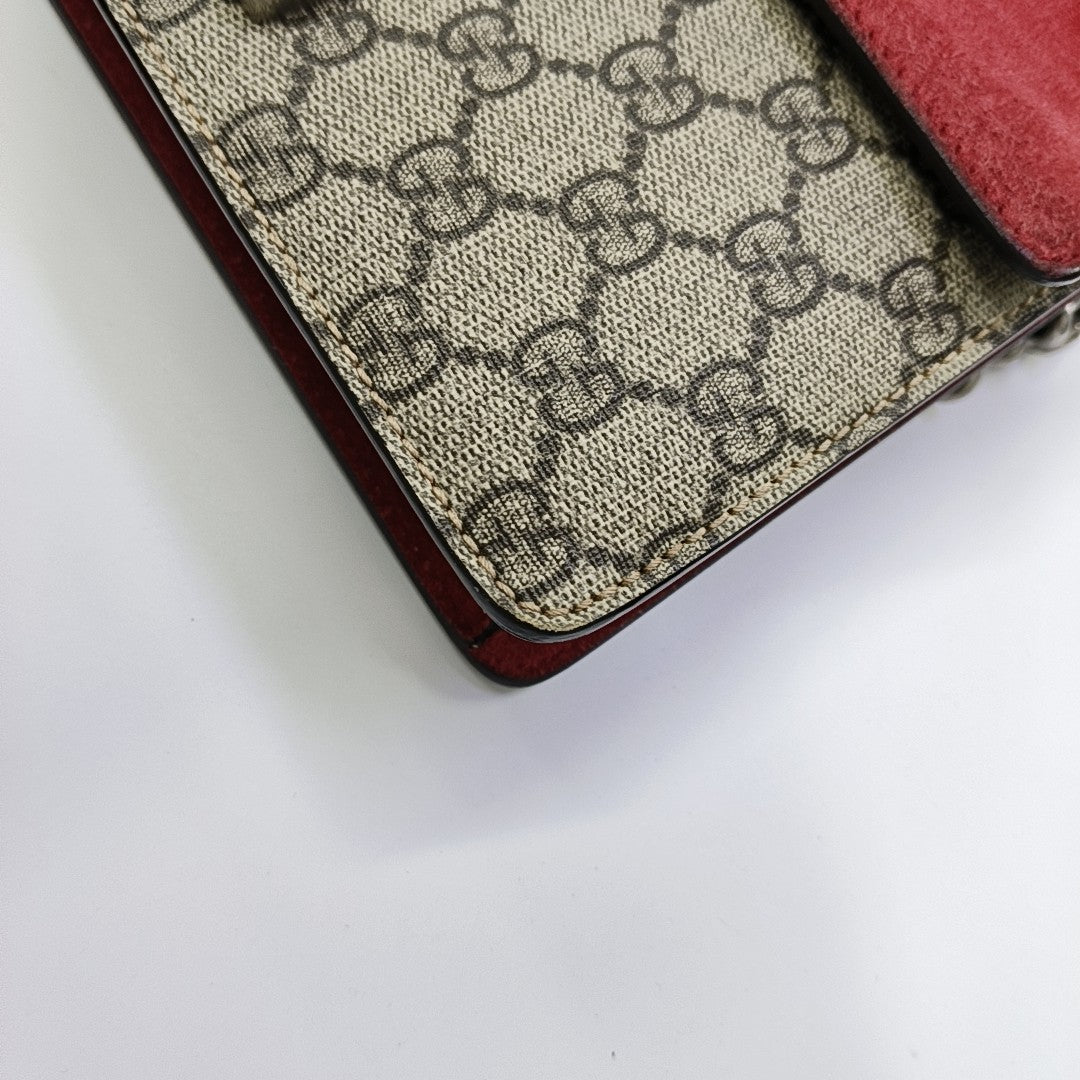 Dionysus Mini Monogram Coated Canvas Beige