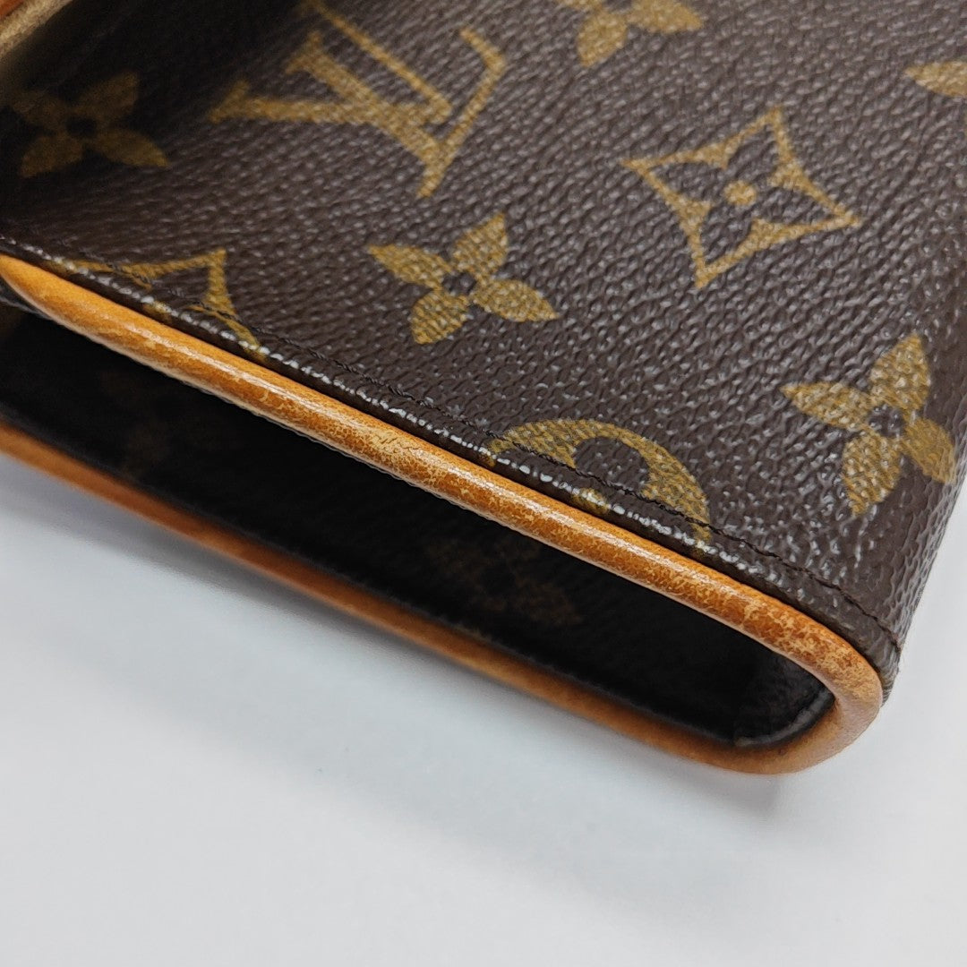 FLORENTINE Monogram Coated Canvas Brown