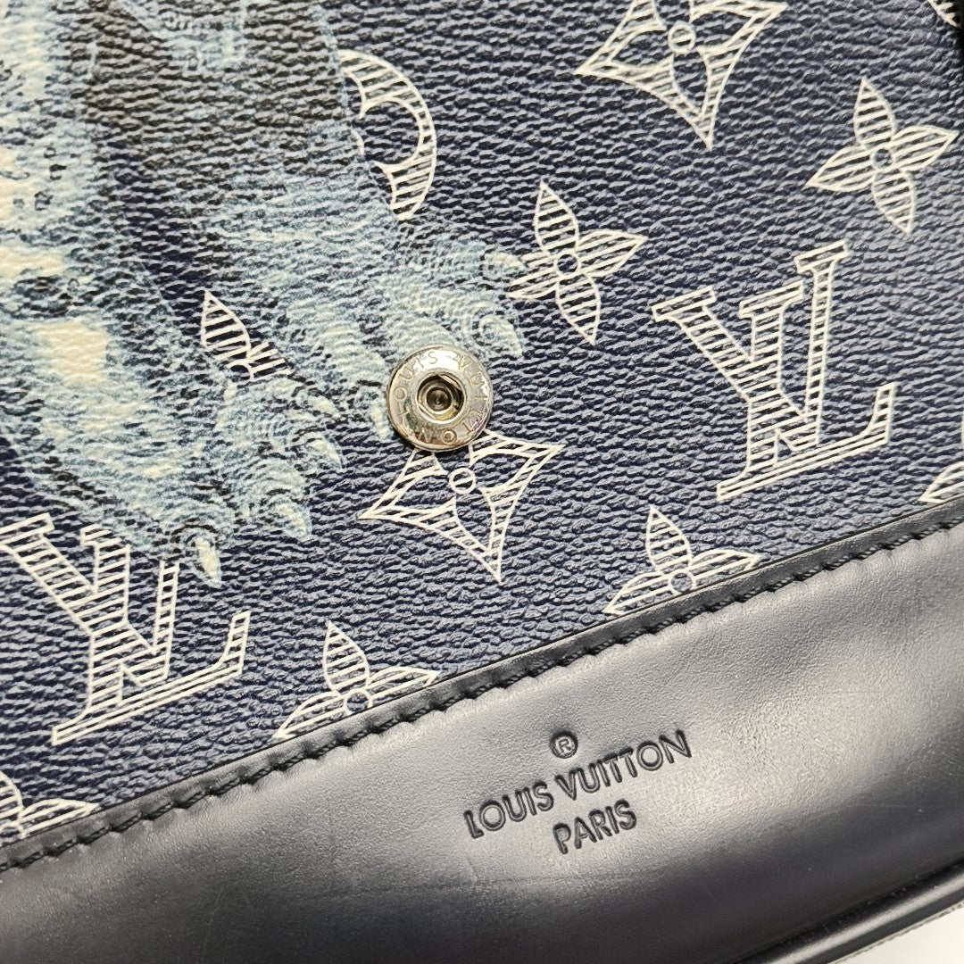 CHAPMAN SAVANE BB Monogram Coated Canvas Blue