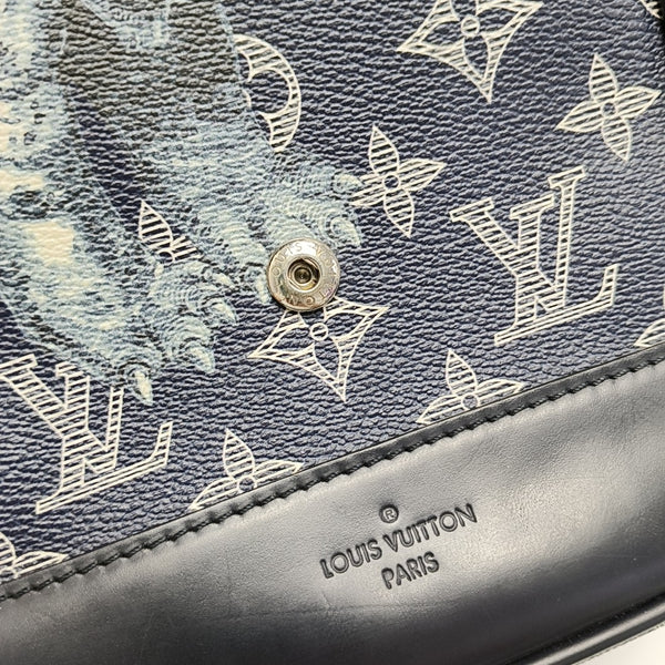 CHAPMAN SAVANE BB Monogram Coated Canvas Blue