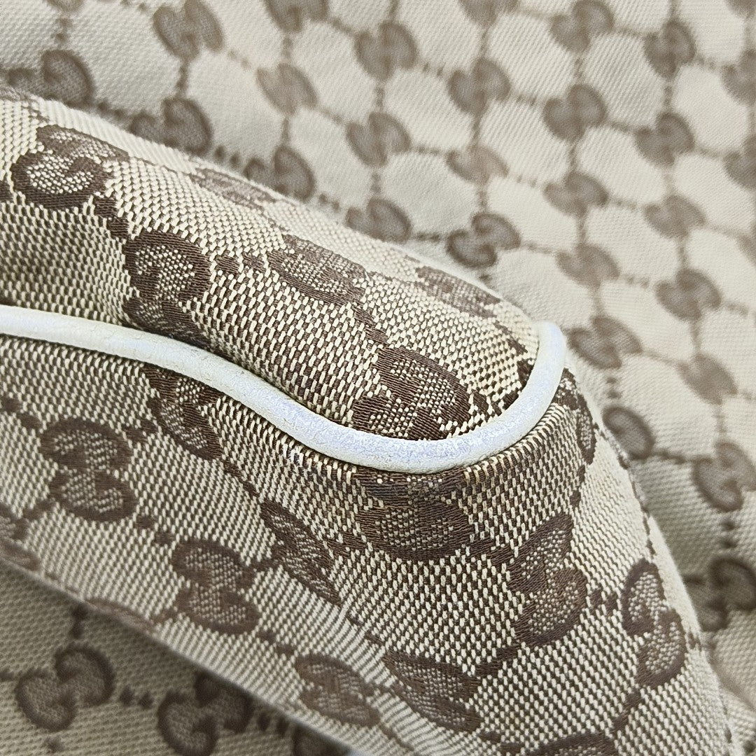 Monogram Canvas Shoulder Bag Beige