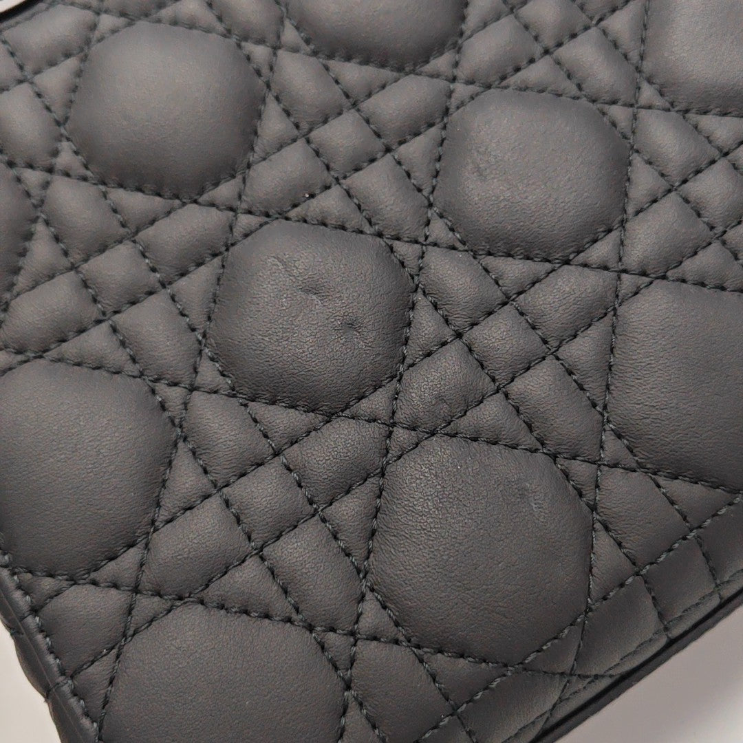 Lady Dior Small Cannage Calfskin Black