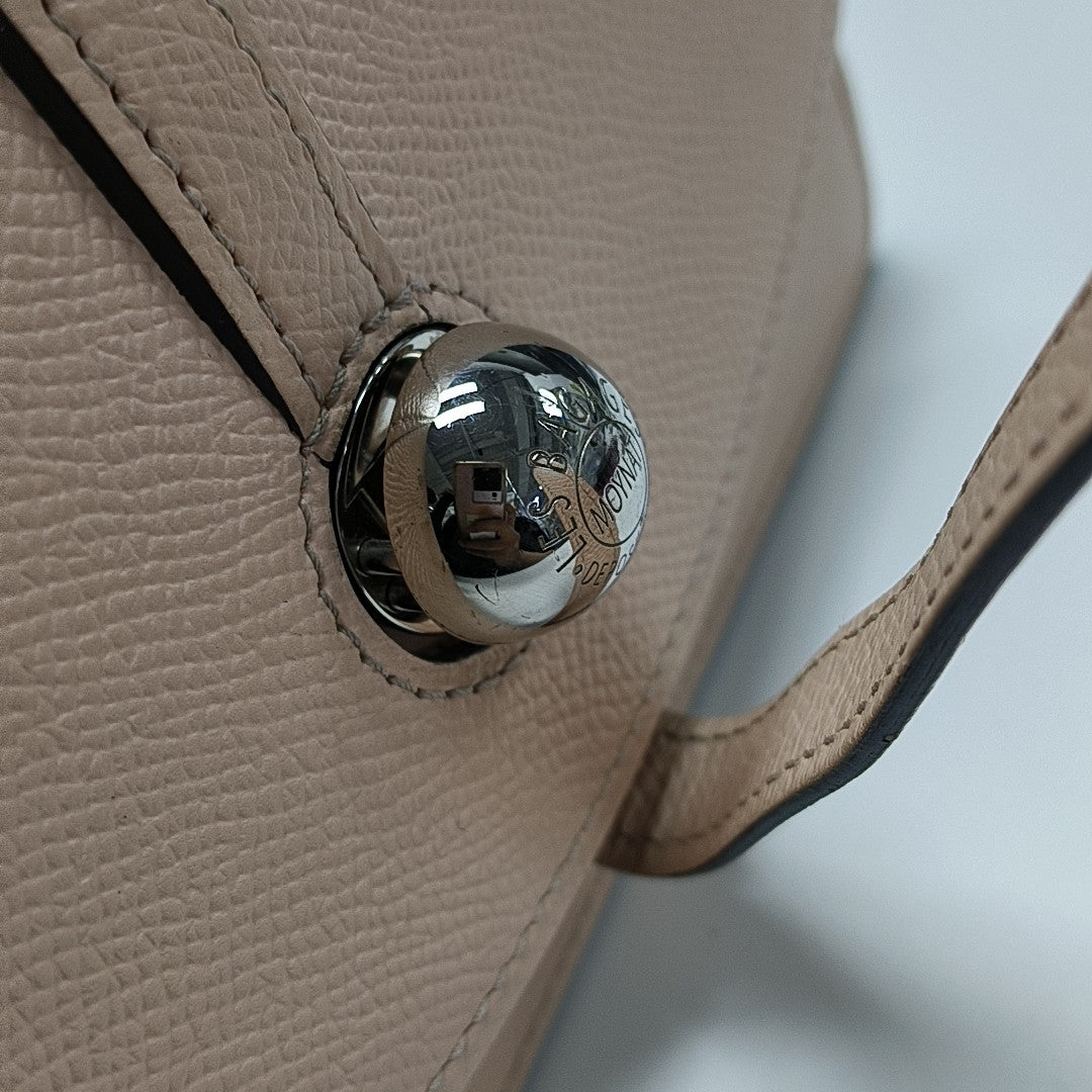 Calfskin Top Handle Bag Pink