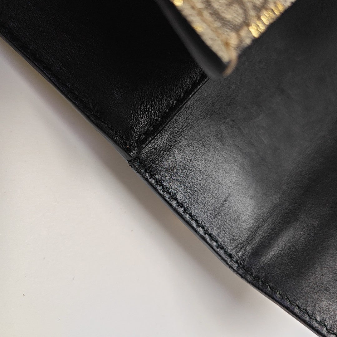 Padlock Small Monogram Coated Canvas Beige