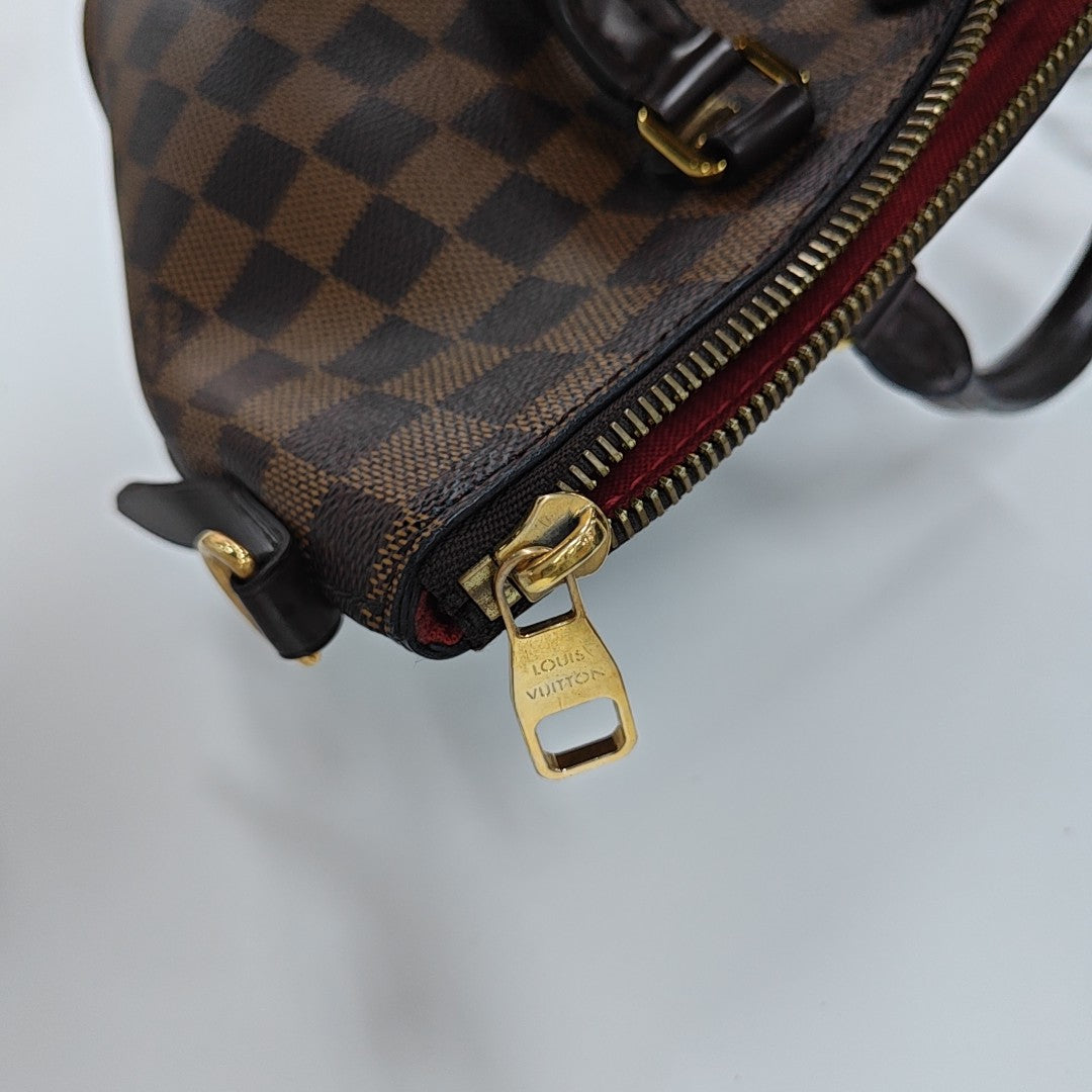 SIENA Damier Ebene Coated Canvas Brown