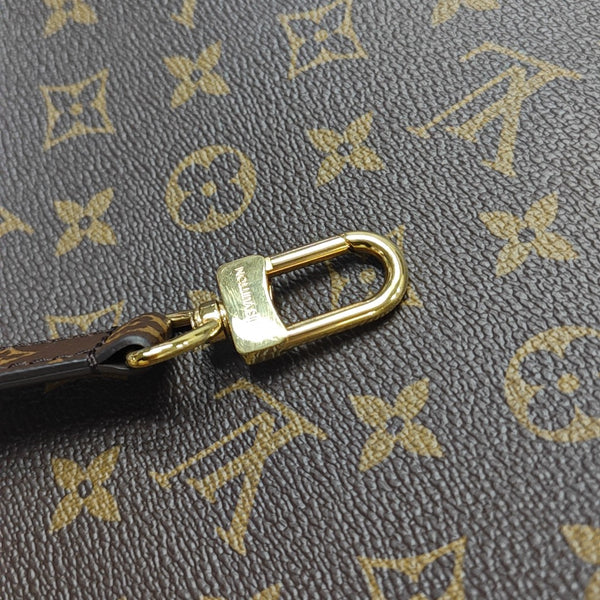 SAC PLAT MM Monogram Coated Canvas Brown