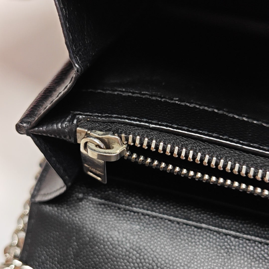 MONOGRAM Medium Chevron Calfskin Black