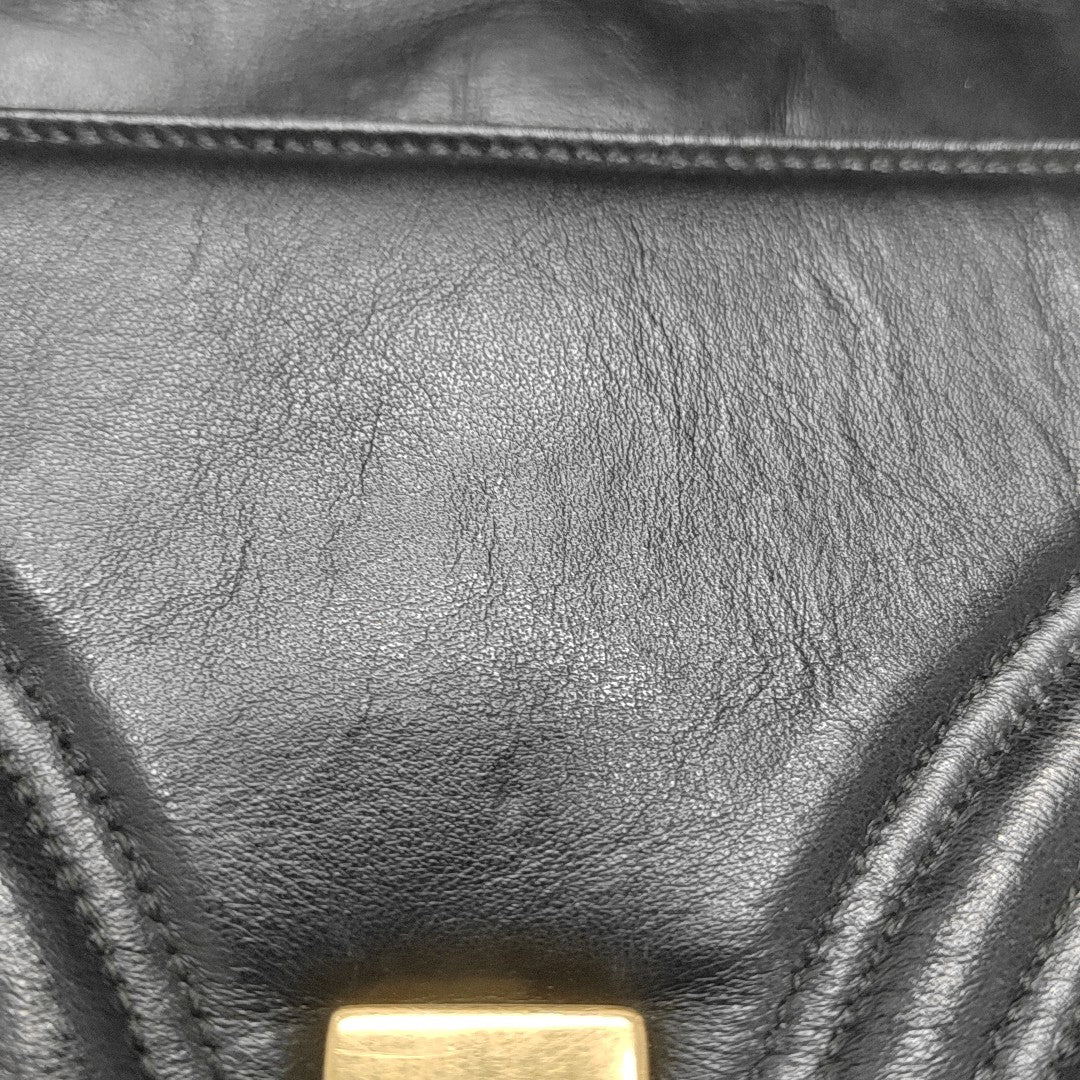 GG Marmont Medium Quilted Calfskin Black