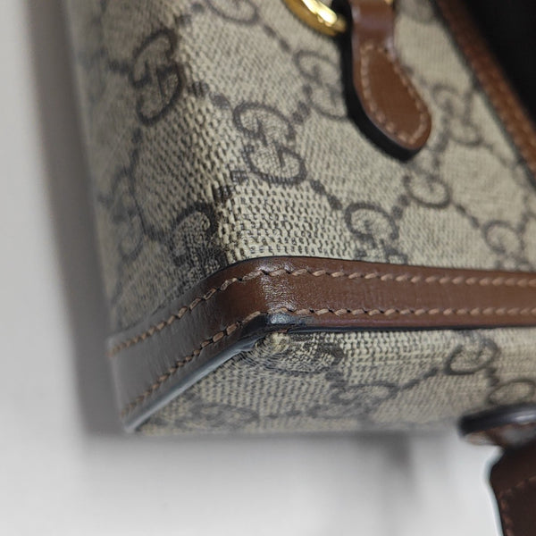 Horsebit 1955 Mini Monogram Coated Canvas Beige