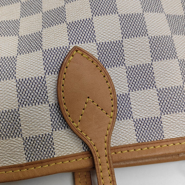 NEVERFULL MM Damier Azur Coated Canvas Beige