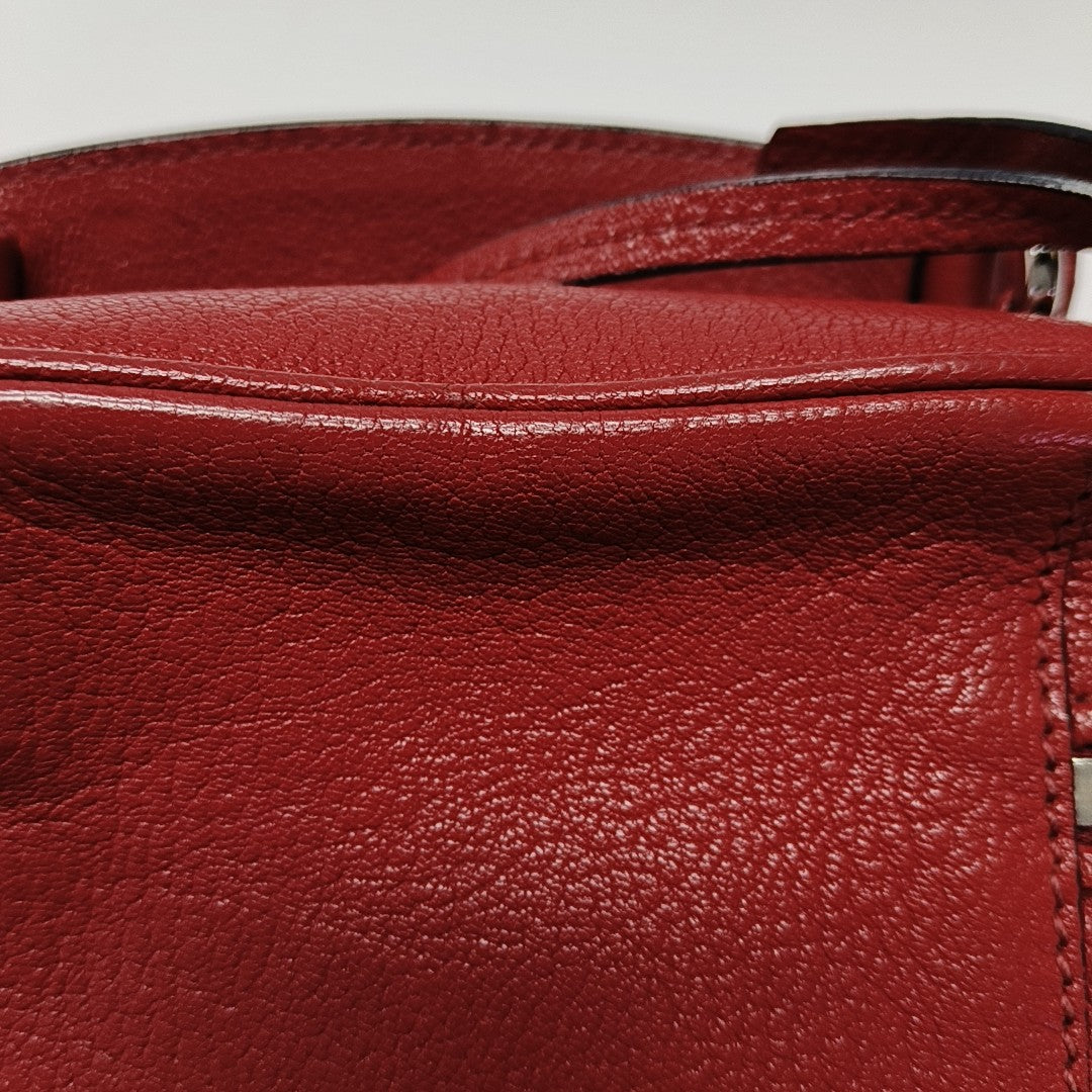 Calfskin Shoulder Bag Red