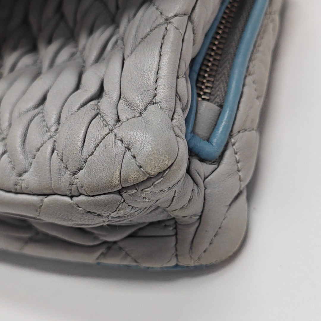 Crystal Quilted Lambskin Blue