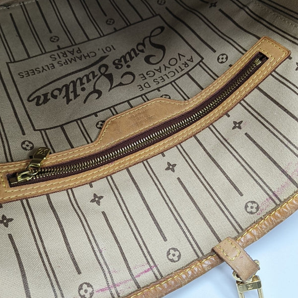 NEVERFULL MM Monogram Coated Canvas Brown