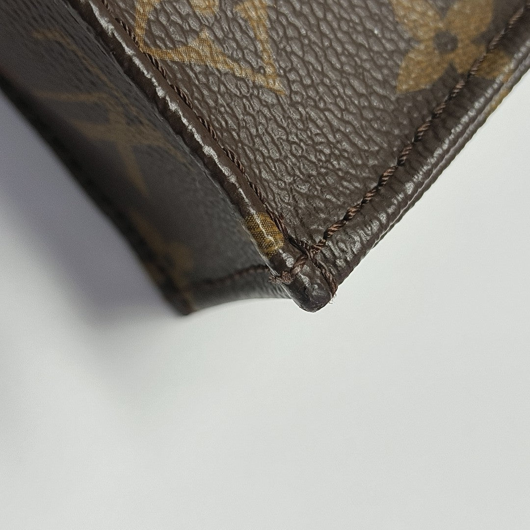SAC PLAT Mini Monogram Coated Canvas Brown