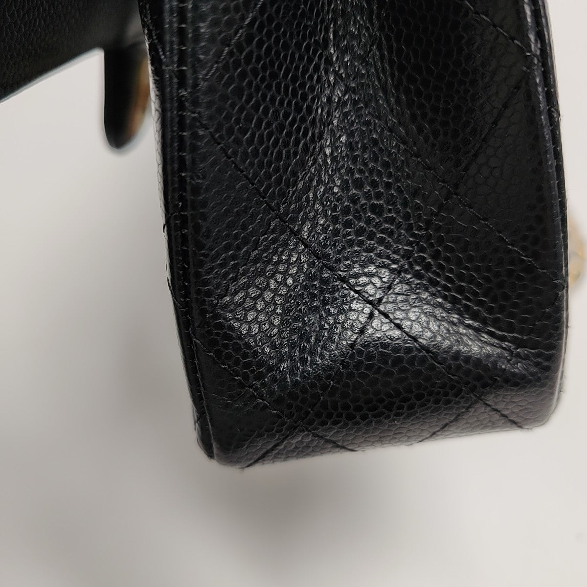 CLASSIC FLAP Small Quilted Grained Calfskin Black