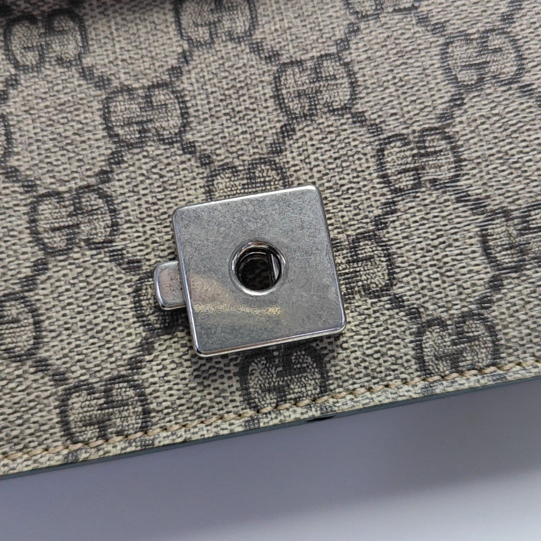 Dionysus Mini Monogram Coated Canvas Beige
