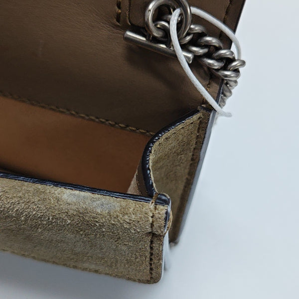 Dionysus Super Mini Monogram Coated Canvas Beige