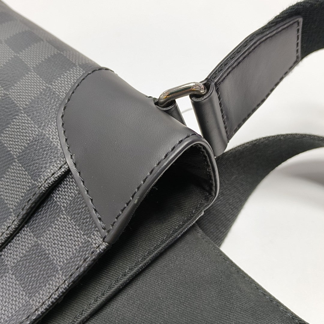DISTRICT MM Damier Graphite Coated Canvas Gray