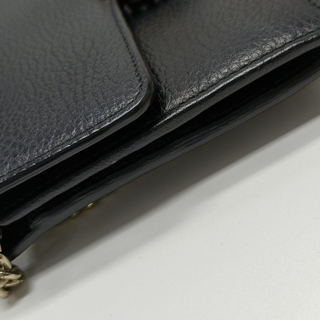 Interlocking G Small Calfskin Black