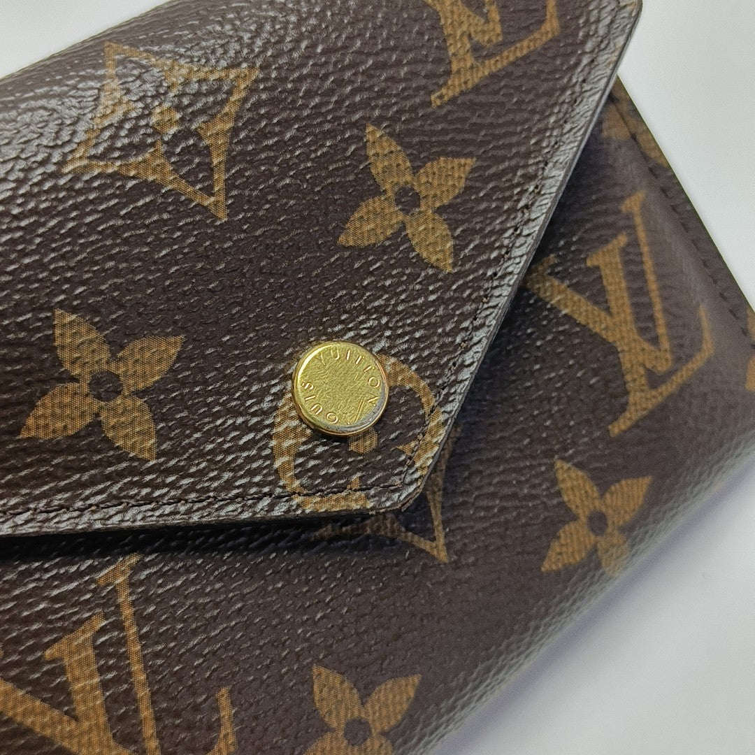 VICTORINE Monogram Coated Canvas Brown Wallet