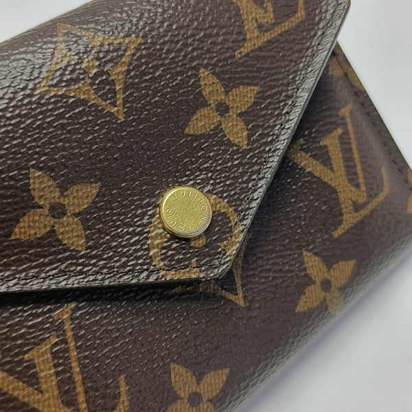 VICTORINE Monogram Coated Canvas Brown Wallet