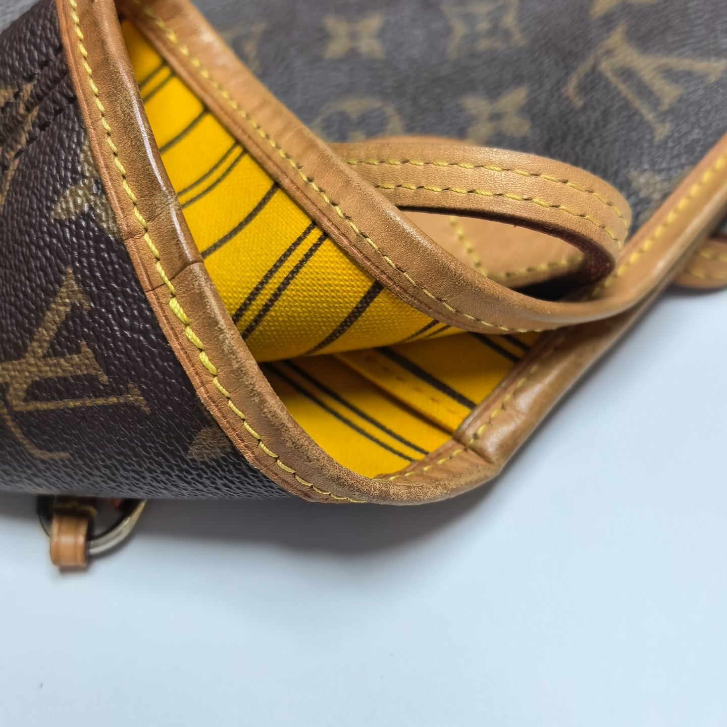 NEVERFULL MM Monogram Coated Canvas Brown