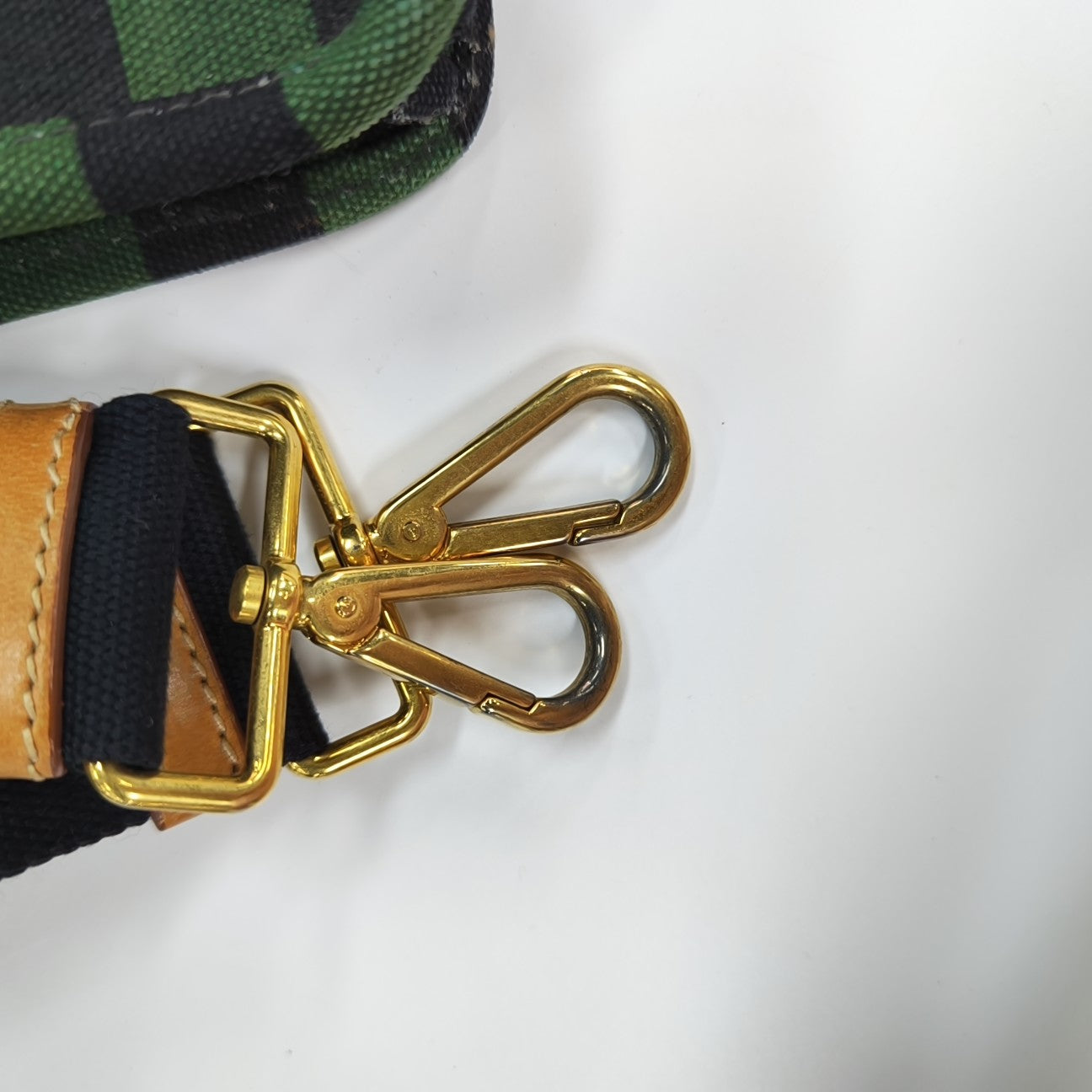 Quilted Canvas Shoulder Bag Green