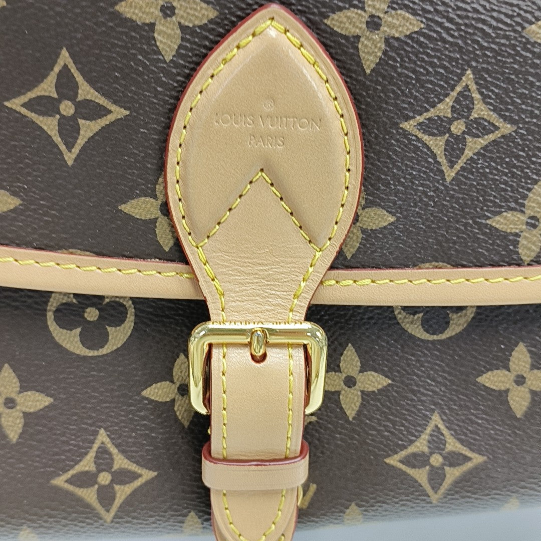DIANE Monogram Coated Canvas Brown