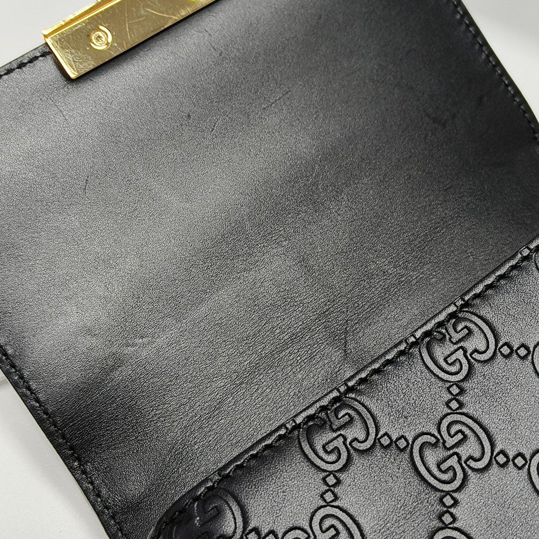 Padlock Mini Monogram Calfskin Black