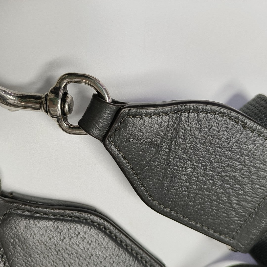 Ophidia Mini Monogram Coated Canvas Gray