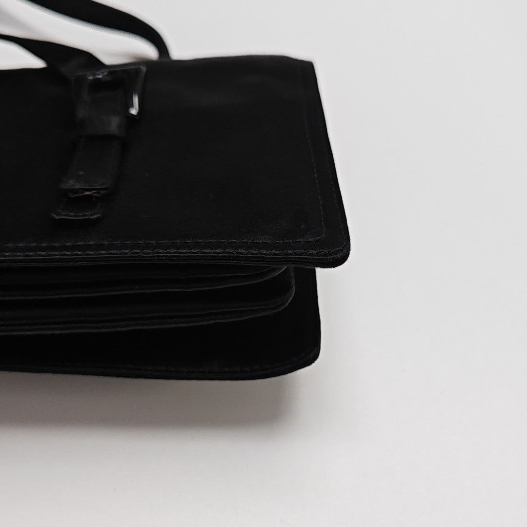 Fabric Top Handle Bag Black