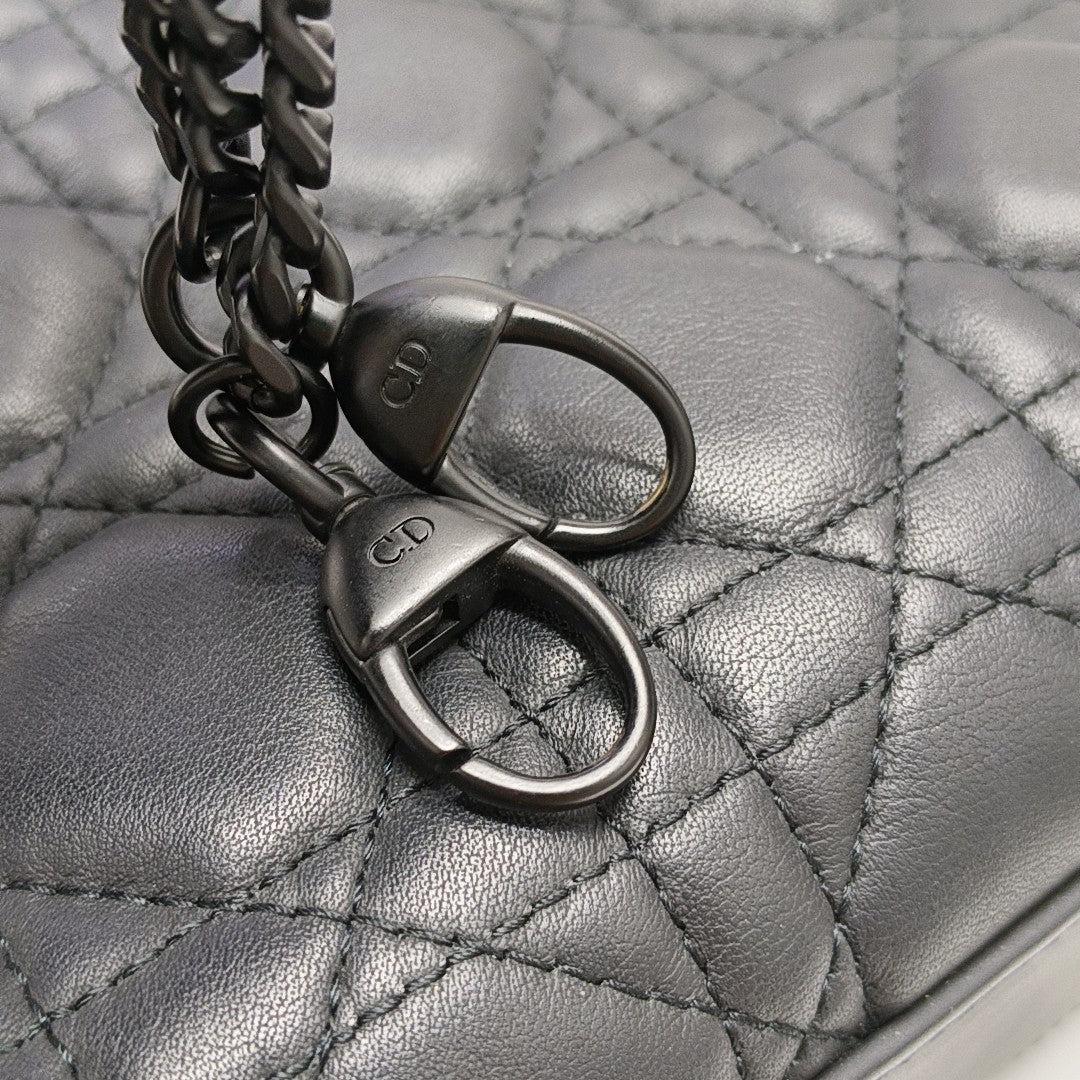 Lady Dior Mini Cannage Lambskin Black