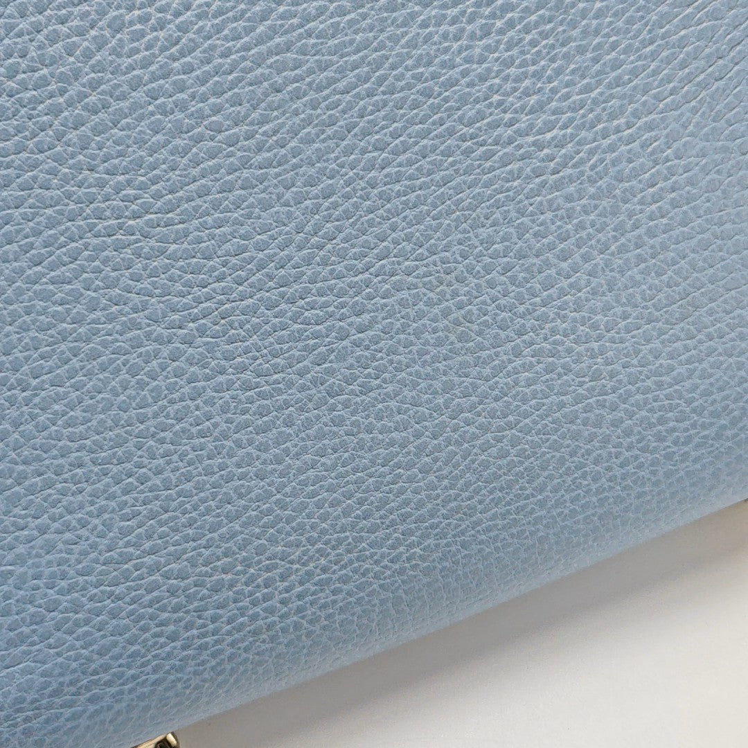 Interlocking G Small Calfskin Blue