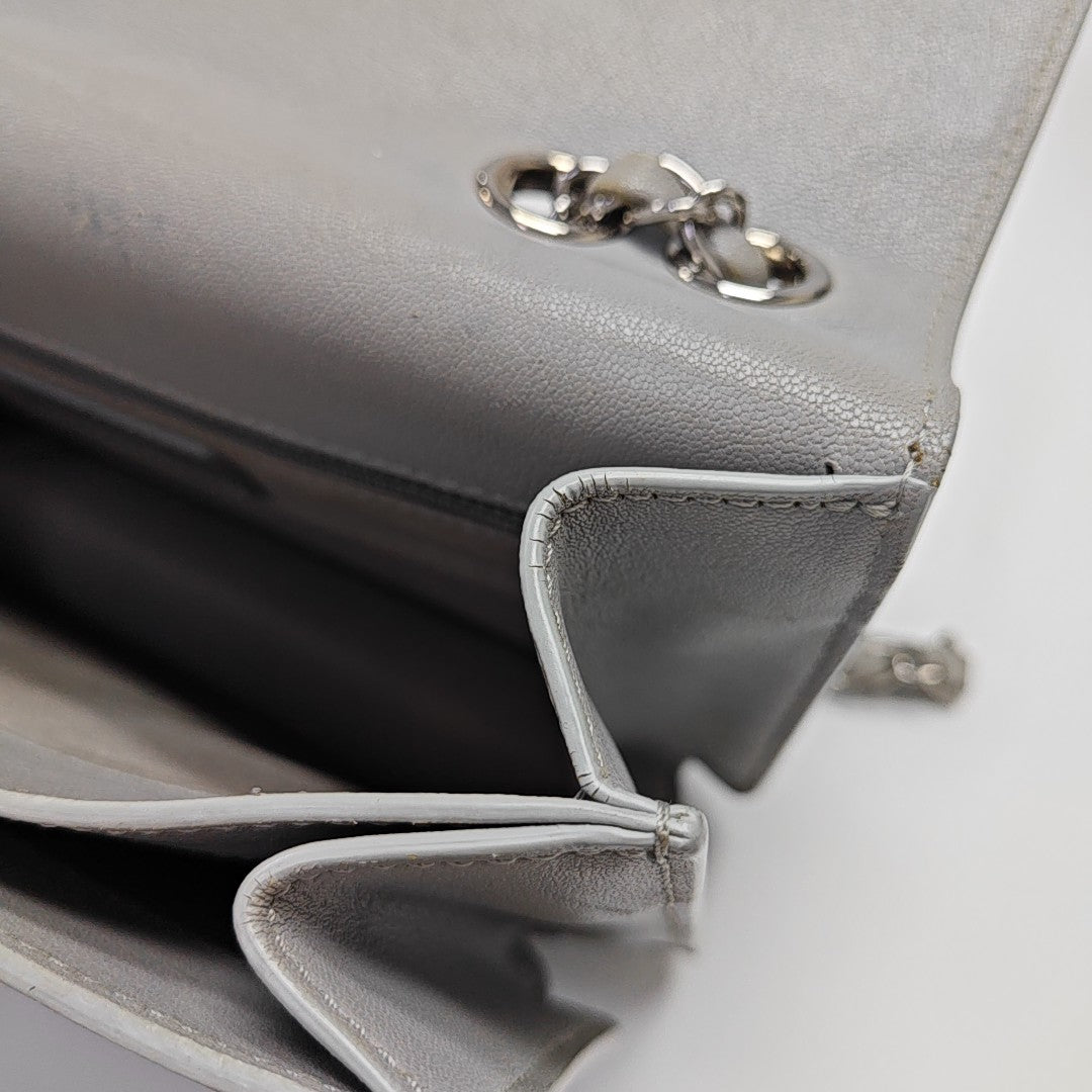 CC BOX Quilted Lambskin Gray