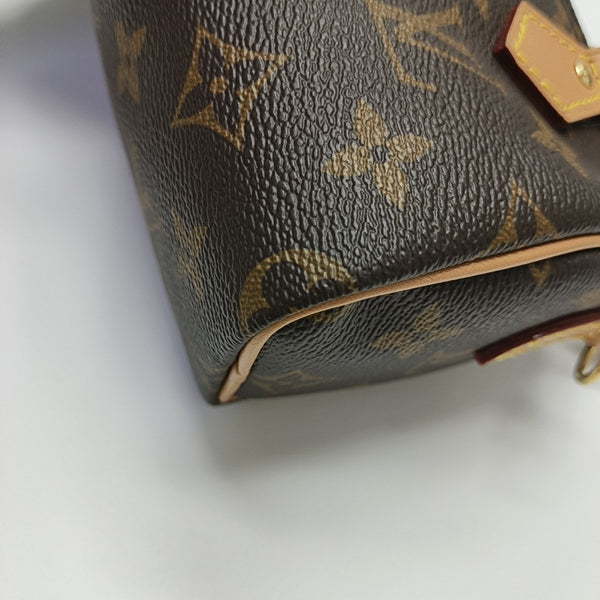 SPEEDY Nano Monogram Coated Canvas Brown