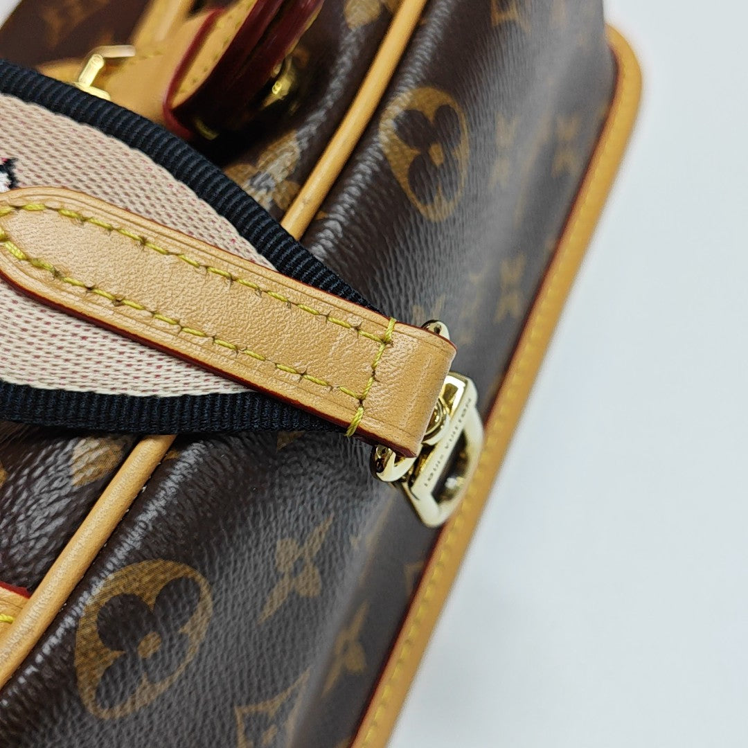 DIANE Monogram Coated Canvas Brown