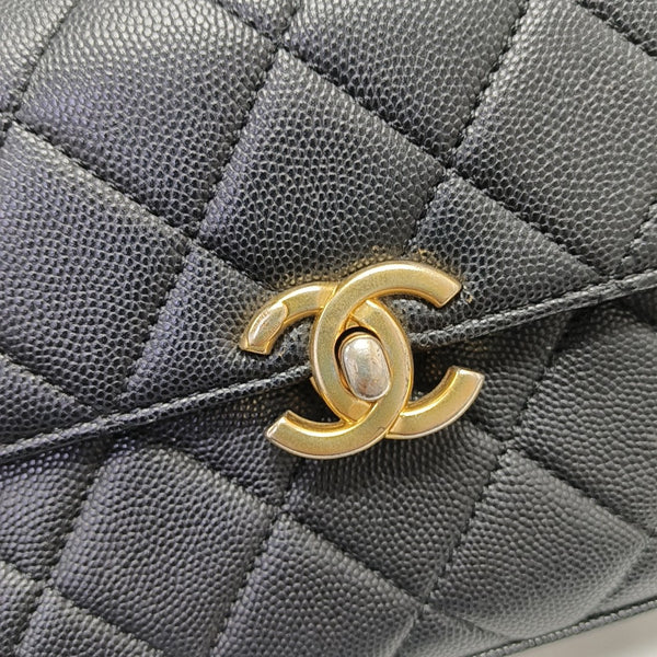 Carry Me Mini Quilted Grained Calfskin Black