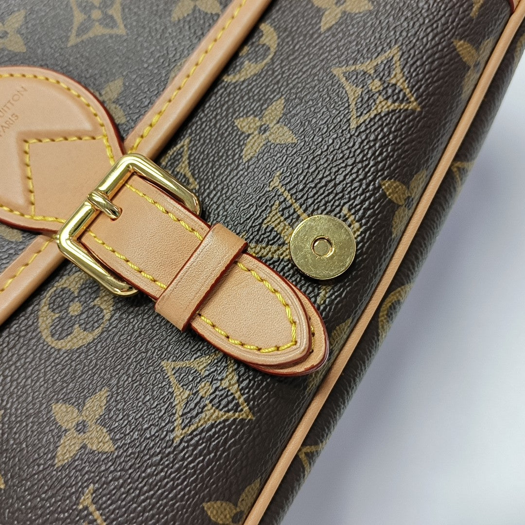 DIANE Monogram Coated Canvas Brown