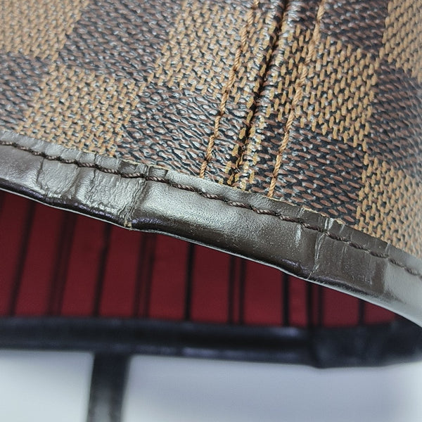 NEVERFULL MM Damier Ebene Coated Canvas Brown