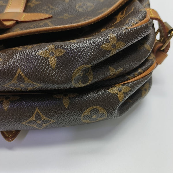 SAUMUR 30 Monogram Coated Canvas Brown