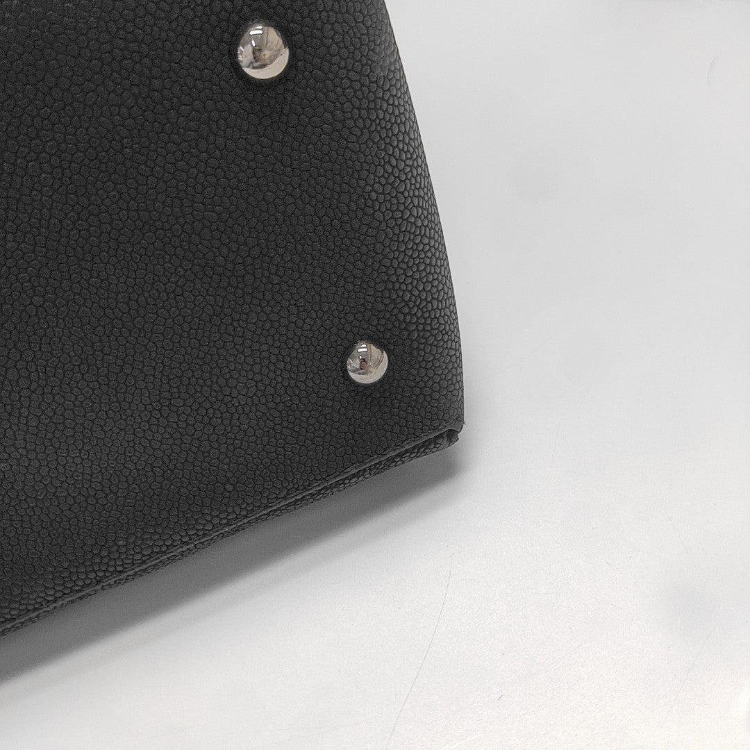 Quilted Grained Calfskin Black